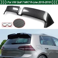Rear Roof Top Spoiler Wing Extension Carbon Fiber Look For VW Golf 7 Golf 7.5 R-Line MK7 MK7.5 2015-2019 Rear Trunk Boot Roof Lip Lid Spoiler Cap