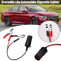 Car Cigarette Lighter 12V Power Female To Alligator Connector Terminal Adapter Clip-on To Socket Auto Battery Extension Cli J0M6