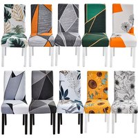 stretch covers floral printed stretch chair cover for dining room office banquet chair protector elastic material armchair cover
