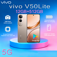VIVO V50 Lite 2026 New 5G Smartphone 12GB+512GB, 6.77" 120Hz Display, 50MP Camera, 6500mAh Battery, Type-C Dual SIM Phone