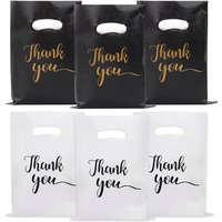 30/50/100pcs Thank You Gift Bags Plastic Candy Cookie Packaging Bag for Wedding Birthday Party Favors Small Business Supplies