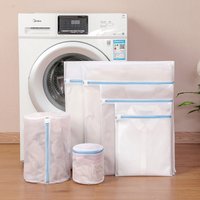 Blue Zipper Laundry Bags For Washing Machine Clothes Cleaning Protect Bag Fine Mesh Washing Bags Household Dirty Clothes Storage