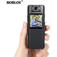 Boblov A22 1080P HD Infrared Night Vision Mini Camera with LED Screen Small Camcorder 180° Angel Bodycam Police Cam Bike Camera