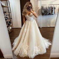 Bohemian Wedding Dresses Sexy Off-Shoulder A-Line Lace Applique Elegant Bridal Gowns Robe De Vestidos Novia Mariée