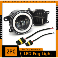 3,5 Zoll/4 Zoll Nebels chein werfer weißes und gelbes Licht drl runde engels augen Nebels chein werfer Baugruppe für Jeep Wrangler JK TJ Dodge Reise