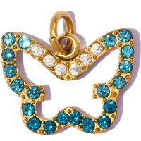 3pcs/Lot Stainless Steel 18K Real Gold CZ DIY Basic Spacer Bead Rhinestone Star Heart DIY Bracelet Charm Women Jewelry Wholesale
