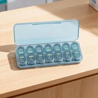 Daviky Weekly AM PM Pill Organizer, 7-Day Large Medicine Case for Fish Oils & Big Pills - Portable Vitamin Supplement Box