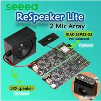 Seeed ReSpeaker Lite 2 Mic Array ESPHome Assistant ESP32S3 pre-soldered/Mono Enclosed Speaker-4R 5W/Acrylic Enclosure Optional