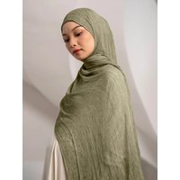 Rayon Cotton Hijab with Inner Cap Set Premium Wrinkle Scarf Headscarf Shawl Dirty Dyed Vintage Soft Muslim Turban Hijabs Women