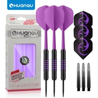 Huanqu 24g Iron Dart Set, Needle-Style Darts, Adult Indoor and Outdoor Daily Training Entertainment, Target Throwing Game, Includes Spare Dart Shafts and Flights, Portable Storage Box, the First