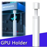 GPUHOLD Aluminum White GPU Holder Support Bracket - Anti-Sag Stand Video Card Holder for Graphics Card Sag Holder Bracket