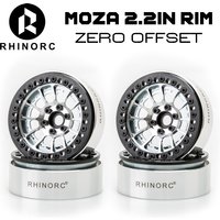 Rhino MOZA 2.2 inch 25mm Narrow ZERO OffSet Rim 4PCS for 1/10 RC Crawler SCX10 Pro TRX4 Shafty Bully 2 MOA