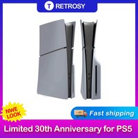30th Anniversary Classic Grey PS5 Slim Digital Skin Sticker Protector Decal Cover for Console Controller PS5 Slim Sticker Vinyl