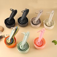 1set Colorful Measuring Cup Measuring Spoon 10-piece Set With Graduated Measuring Spoon Baking Powder Spoon Set