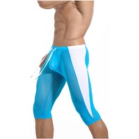 AliExpress Btsukimi 2025 Men's Summer Sexy Transparent Ultra-thin Shorts Fashion Patchwork Design Male Breathable Tights Gym Fitness Cycling Shorts