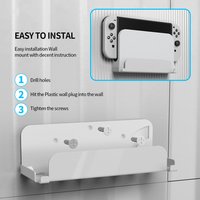 Universal Game Host Wall Bracket Replacement Fit for Nintendo Switch OLED Game Console Host Storage Rack
