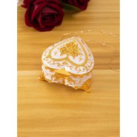 Jewelry StorageMetal Creative European Vintage Jewelry Box Small Gold-plated Hand-painted High-end Rose Box Cotton Swab Box Val
