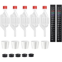 Transparent Air Lock S-Shape Airlocks ,Homebrew Bubble Airlock Carboys Stopper & Fermenter Seal Valve with Food Grade Grommets