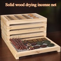 45X35cm Extra Large Solid Wood Drying Incense Net 30 Mesh Large Hole Nylon Mesh Handmade Incense Bead Joss Sticks Drying Rack