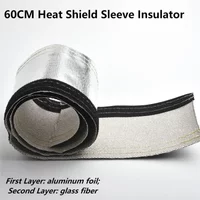 Exhaust Pipe Insulation Thermal Heat Wrap Roll Insulation Fiberglass Heat Shield Tape Thermal Protection Pipe Insulat 2Ft X 4.2"