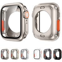 Displayschutzfolie für Apple Watch 46 mm, 44 mm, 45 mm, 40 mm, 41 mm, hartes PC-Gehäuse vorne und hinten, iWatch 10, 9, 8, 7, 6, Wechsel zu Ultra