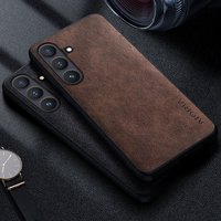 Premium Luxury leather Phone Case for Samsung Galaxy S25 FE Retro Business Style Solid color cover funda