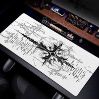 Gothic Symbol Black Mouse Pad Large Anti-Slip Rubber Mats with Stitch Edge Washable Office Home Keyboard Pads Desk accessories