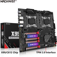 MACHINIST X99 D8 MAX Dual CPU Motherboard LGA 2011-3 Intel Xeon E5 V3 & V4 Support TPM Port Eight-Memory Channel DDR4 RAM