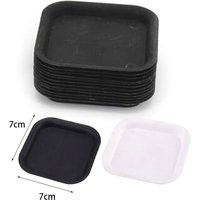 5pcs 7cm Mini Square Plastic Plant Flower Pot Trays Home Garden Office Decor Planter Pots Chassis Tray Succulent Plants Pot D1