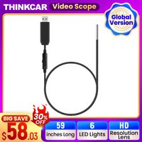 MUCAR ThinkTool USB Video Inspection Scope 59 inches Coil Camera with LED Light P67 Waterproof Endoscope Car Diagnostic Tool