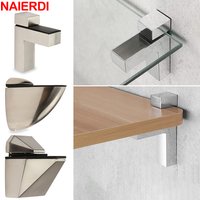NAIERDI 2 Pack Glass Shelf Bracket Zinc Alloy Adjustable Glass Clamps for 3~28mm Glass Clamp Clip Wall Mounting Floating Holder
