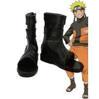 Uzumaki Shoes Cosplay Anime Uzumaki Ninja Black Shoes Cosplay Boots Custom Made