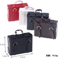 1Pcs Dollhouse Miniature Wooden Furniture Travel Trunk Suitcase Luggage Briefcase Small Keepsake Box Case Model Can Open Close