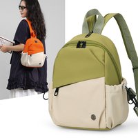 Multi-layer Backpack New Contrasting Color Shoulder Women's Bag Fashion Leisure Travel Lightweight Backpack