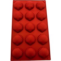 15 Cavities Shell Madeleine Silicone Mold Non-Stick Baking Mould For Madeleine Cake Chocolate Jelly Candy Handmade Soap Bakeware
