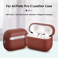 Genuine Leather Earphone Protective Case For Airpods Pro 3 (2025) Wireless Bluetooth Headphones Luxury Scratch-proof Cover Pro3