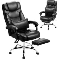 SucceBuy Executive Office Chair 300/400lb Capacity Chair Height Adjustable Ergonomic PU Leather Reclining Home Office Chair