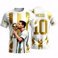 2026 Messi No. 10 Championship Football Jersey Argentina Football Fan Gifts Sports Men T-Shirt Children Clothing Tees Y2k Woman