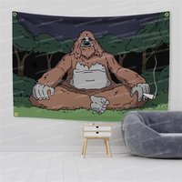 Decoration Dorm PartyBackdrops Cloth The Big Lez Show Meme Flag Tapestry Wall Hanging Sassy The Sasquatch Banner Aesthetic