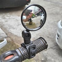360 Multi Axis Adjustable Bicycle Rearview Mirror Convex Wide Angle Glass Lens for MTB Road Bike Bike Accessories