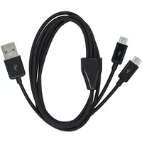 Micro USB To USB 2 Port Micro USB Cable 2 Port Charging Cable Y Splitter Charging Cable 1M Y Splitter 2 in 1 Cord Cables Wire