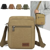 Modische Herren-Umhängetaschen Langlebige Canvas-Herrentasche Reise-Beutel Messenger-Tasche Vintage-Trend Herren-Handtasche Schultertasche Bolsos