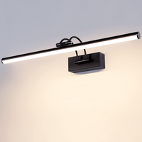 Modern Black 23.6-Inch (60cm) LED Bathroom Vanity Light, Adjustable Rotatable Mirror Front Lamp - For Bathroom/Vanity