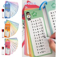 0-12 Multiplication Charts, Times Table Cards, Self Check Math Learning Tool, Montessori Mathematical Training, Teaching Aids