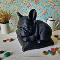 Sleeping Bulldog Statue Ornament, Pillow Style Bulldog Statue, Designed for Dog Lovers, Home and Office Decoration Ornament