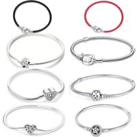 925 Sterling Silver Snake Chain Bracelet for Women Cute Bear Eye of the Demon Fit Original Charms DIY Jewelry Gift