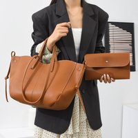Trendy Letter Logo Diaper Bag For Women Leather Messenger Tote Elegant Classic Vintage Commuter Handbag