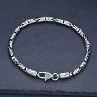 Buddhastone New Bracelet Men's Vajra 925 Thai Silve Retro Doing Old Trend Personality Neutral High Jewelry