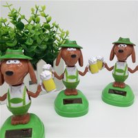 Solar Powered Dancing Dog Car Decoration Bobble Head Toy Solar Dashboard Doll Decoration Cute Dog Swinging Animated Dancer Toy