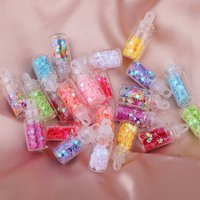 10pcs 30*10 mini Quicksand Wishing Bottle Glass bottle pendant Beaded diy accessory bracelet necklace pendant